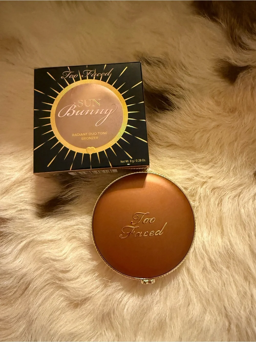 Too Faced Sun Bunny Duo Tone Bronzer - Warm Brown & Tan